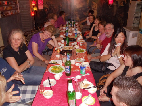 The Gang at Dinner.